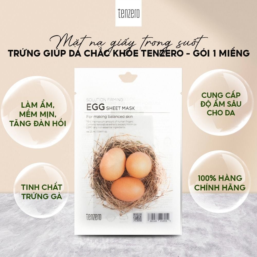 Mặt Nạ Túi Trong Suốt Tenzero Sheet Mask 25ml