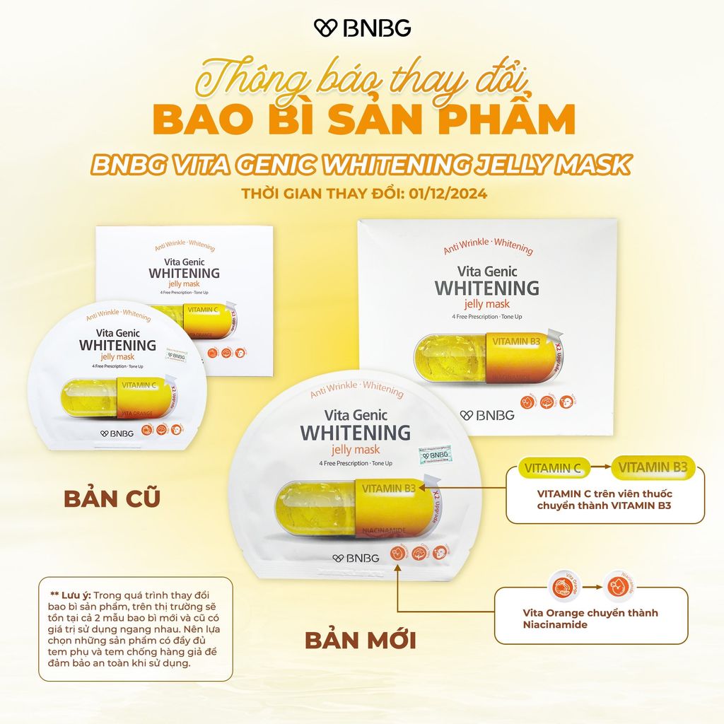 Mặt Nạ Dưỡng Da BNBG Vita Genic Jelly Mask 30ml
