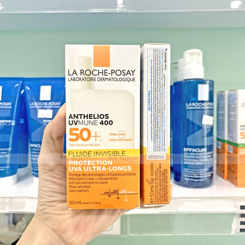 Sữa Chống Nắng La Roche-Posay Anthelios UVMune 400 Fluide Invisible Fluid SPF50+ Cho Da Thường Khô, Nhạy Cảm 50ml