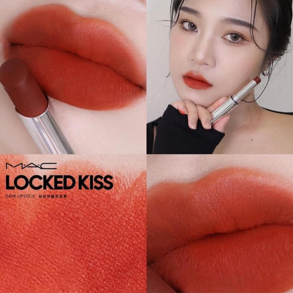 Son Thỏi MAC Locked Kiss 24hr Lipstick 1.8g