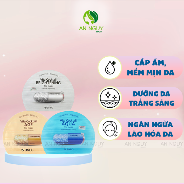 Mặt Nạ Dưỡng Da BNBG Vita Cocktail Foil Mask 30gr