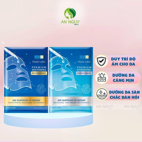 Mặt Nạ Dưỡng Da Hada Labo Premium Serum Mask Chứa Tinh Chất Cao Cấp 23gr