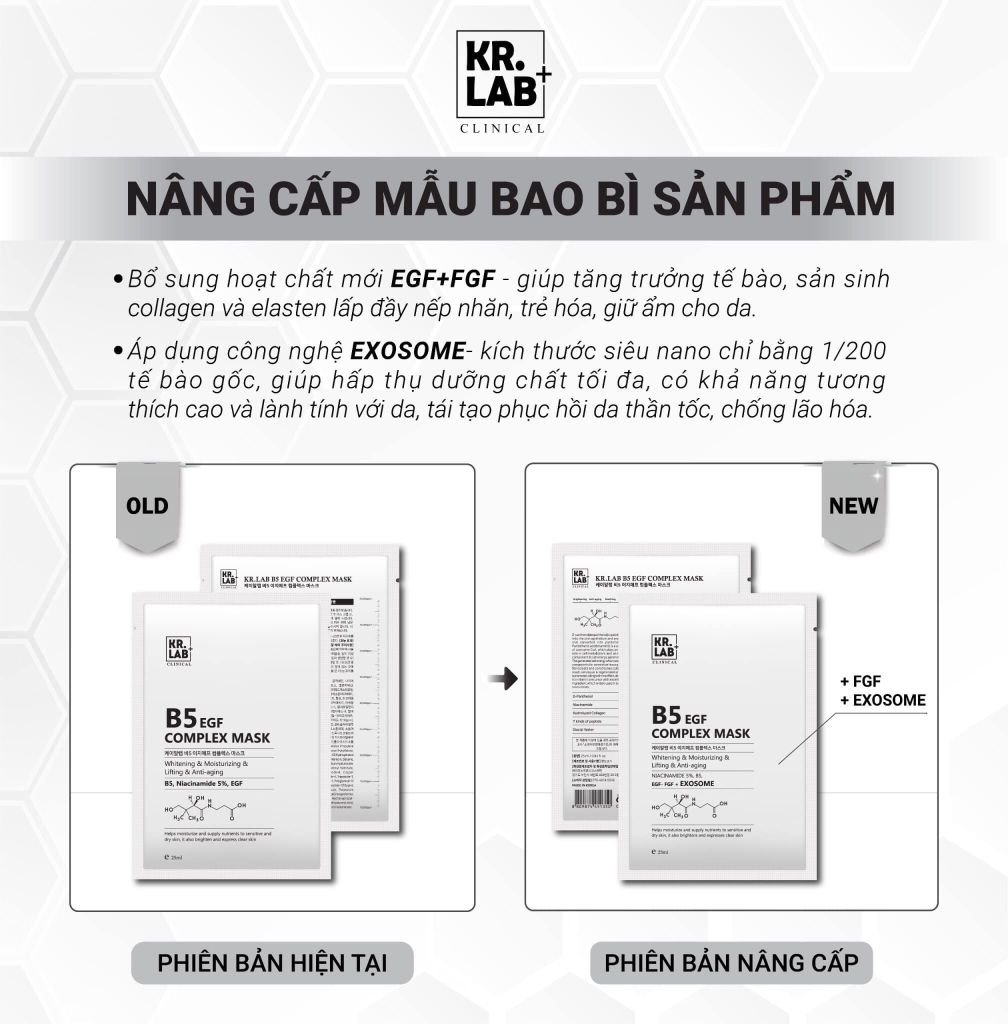 Mặt Nạ Kr.Lab+ B5 EGF Complex Mask Cấp Ẩm Phục Hồi 25ml
