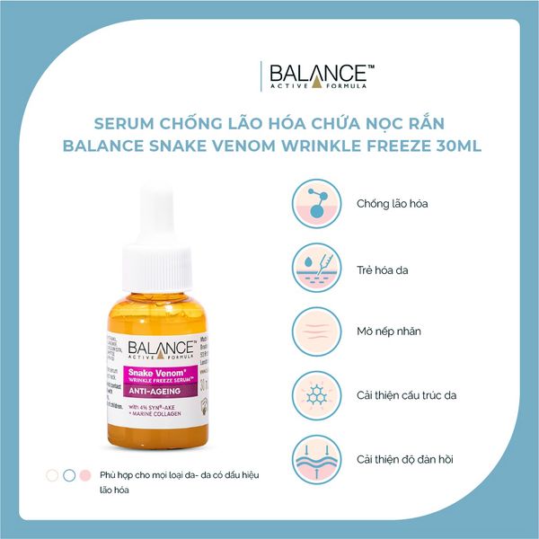 Tinh Chất Balance Snake Venom Anti-Ageing Giảm Nếp Nhăn, Chống Lão Hoá ...