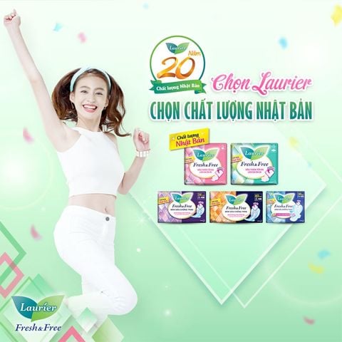 Băng Vệ Sinh Laurier Fresh & Free Dày Cánh 22cm 8 Miếng