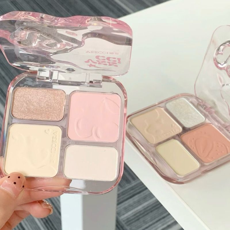 Bảng Phấn Má & Highlight 4 Ô Veecci 9g
