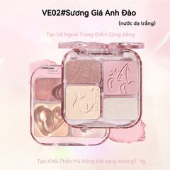 Bảng Phấn Má & Highlight 4 Ô Veecci 9g