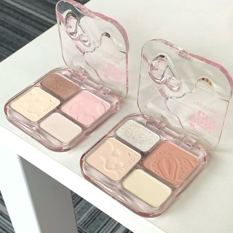 Bảng Phấn Má & Highlight 4 Ô Veecci 9g