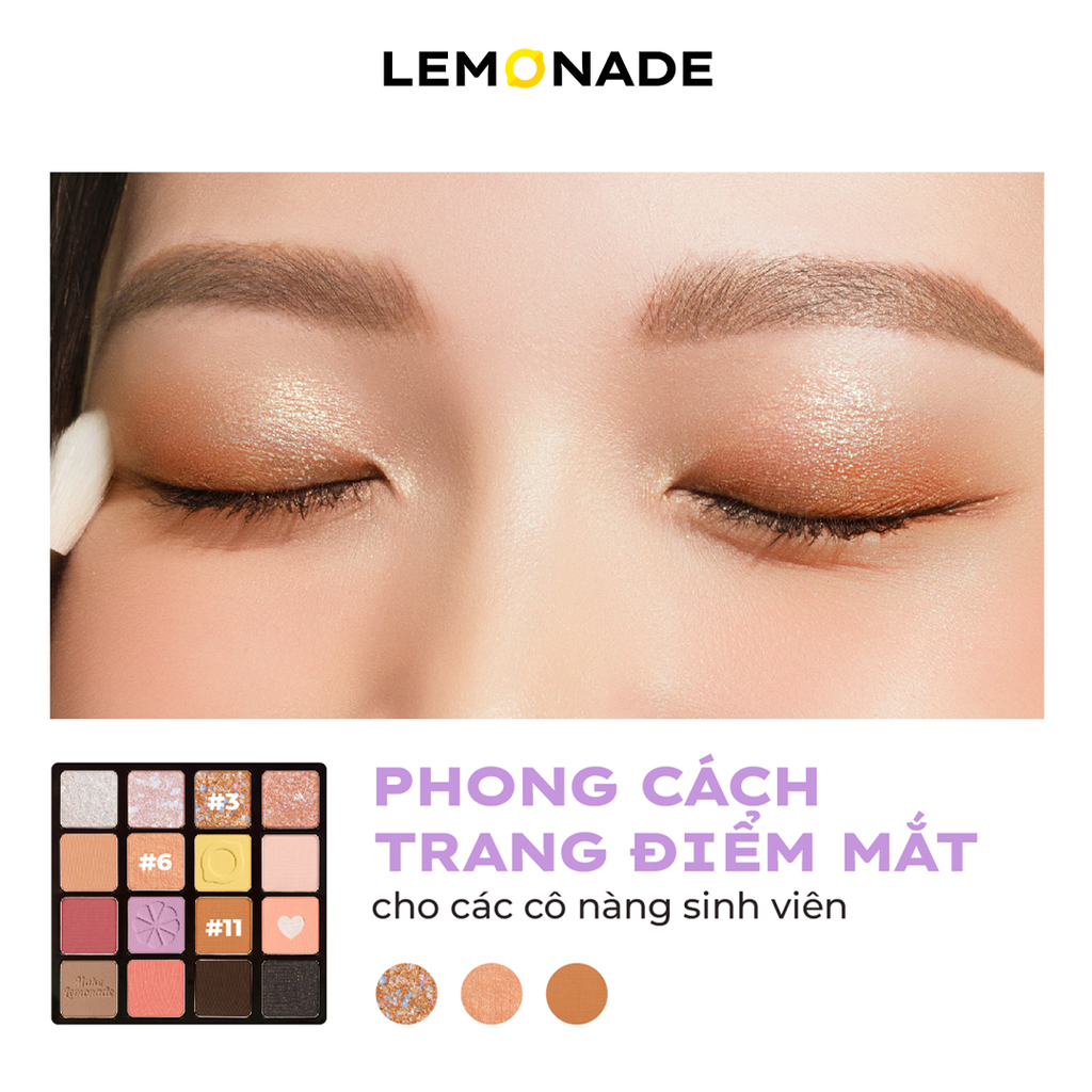 Bảng Phấn Mắt 16 Ô Lemonade Aesthetic Eyeshadow Palette 20.8g (Version 2)