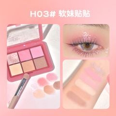 Bảng Phấn Mắt 6 Ô Hold Live Cloud Gauze Powder Eyeshadow Palette 9g