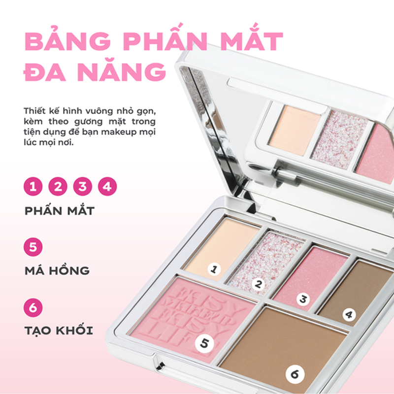 Bảng Phấn Mắt Lemonade Aesthetic Multi-Task Palette 10.8g