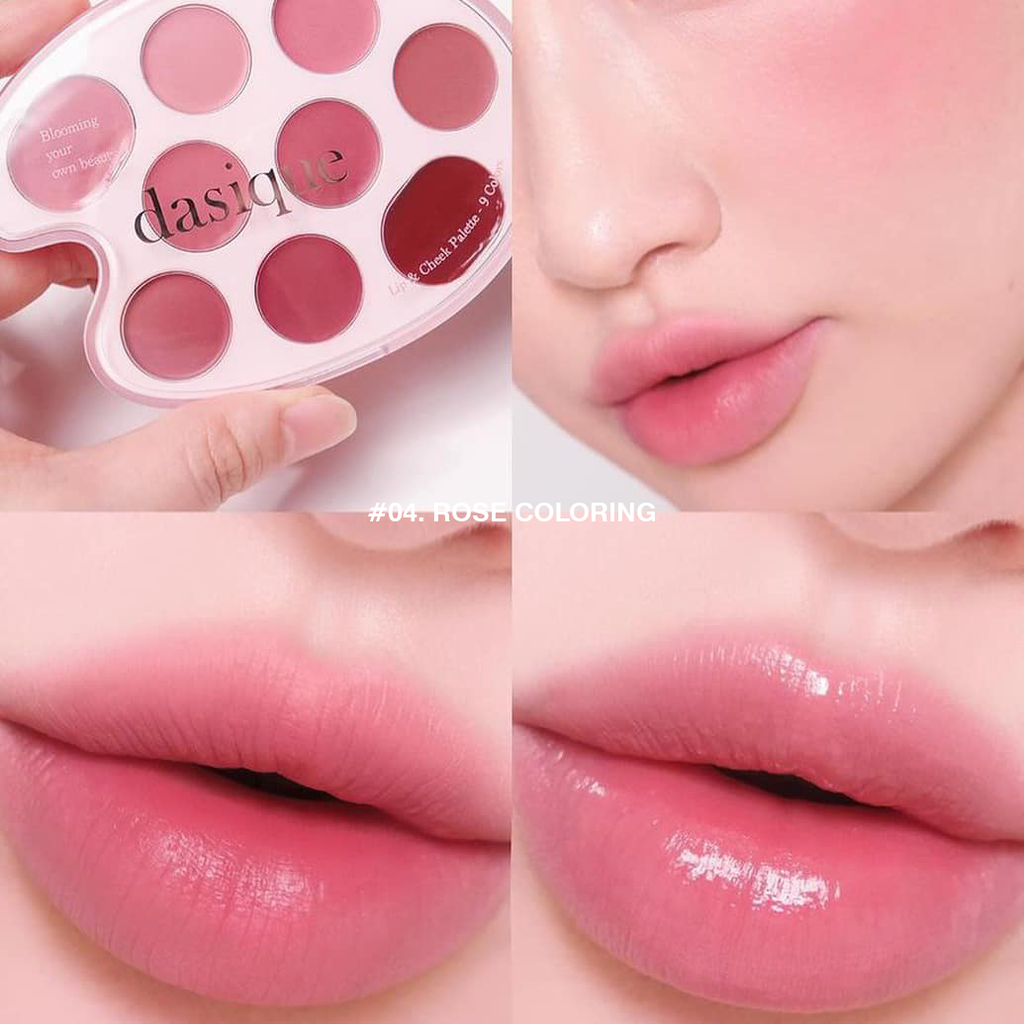 Bảng Son Và Má Hồng Kem 9 Ô Dasique Mood Painting Lip & Cheek 6g
