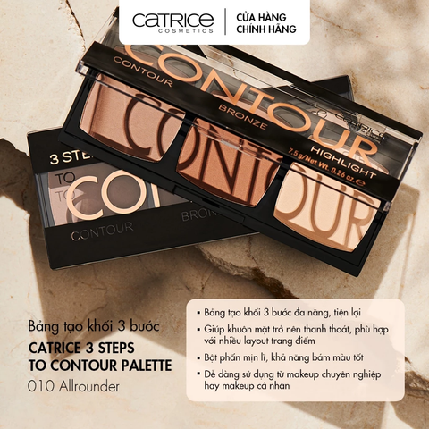 Bảng Tạo Khối Catrice 3 Steps To Contour Palette 7.5g #010 Allrounder