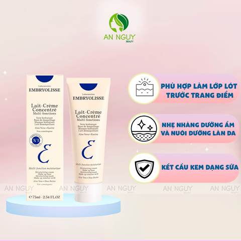 Kem Dưỡng Ẩm Embryolisse Lait Creme Concentre Phục Hồi Da (Mẫu Mới)