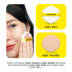 Bộ 3 Bông Phấn Tán Nền Lemonade Cushion Puff Set