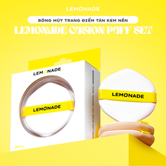 Bộ 3 Bông Phấn Tán Nền Lemonade Cushion Puff Set