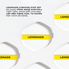 Bộ 3 Bông Phấn Tán Nền Lemonade Cushion Puff Set