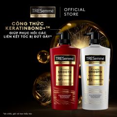 Bộ Gội Xả TRESemmé Keratin Smooth KeratinBond+ Dưỡng Tóc Suôn Mượt