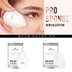 Bông Mút Giọt Nước Vacosi Pro Dùng Tán Kem Nền, Che Khuyết Điểm (Màu Trắng)