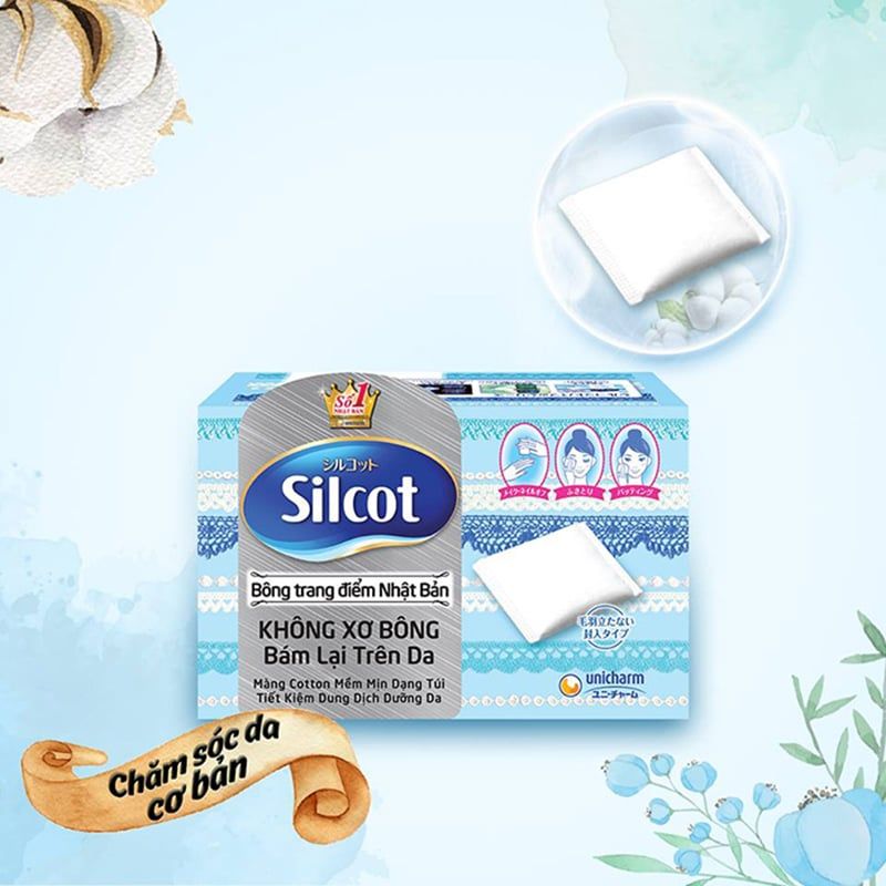 [MUA 2 TẶNG 1] Bông Tẩy Trang Silcot Cotton Pads Xanh Dương (82 Miếng x 2)