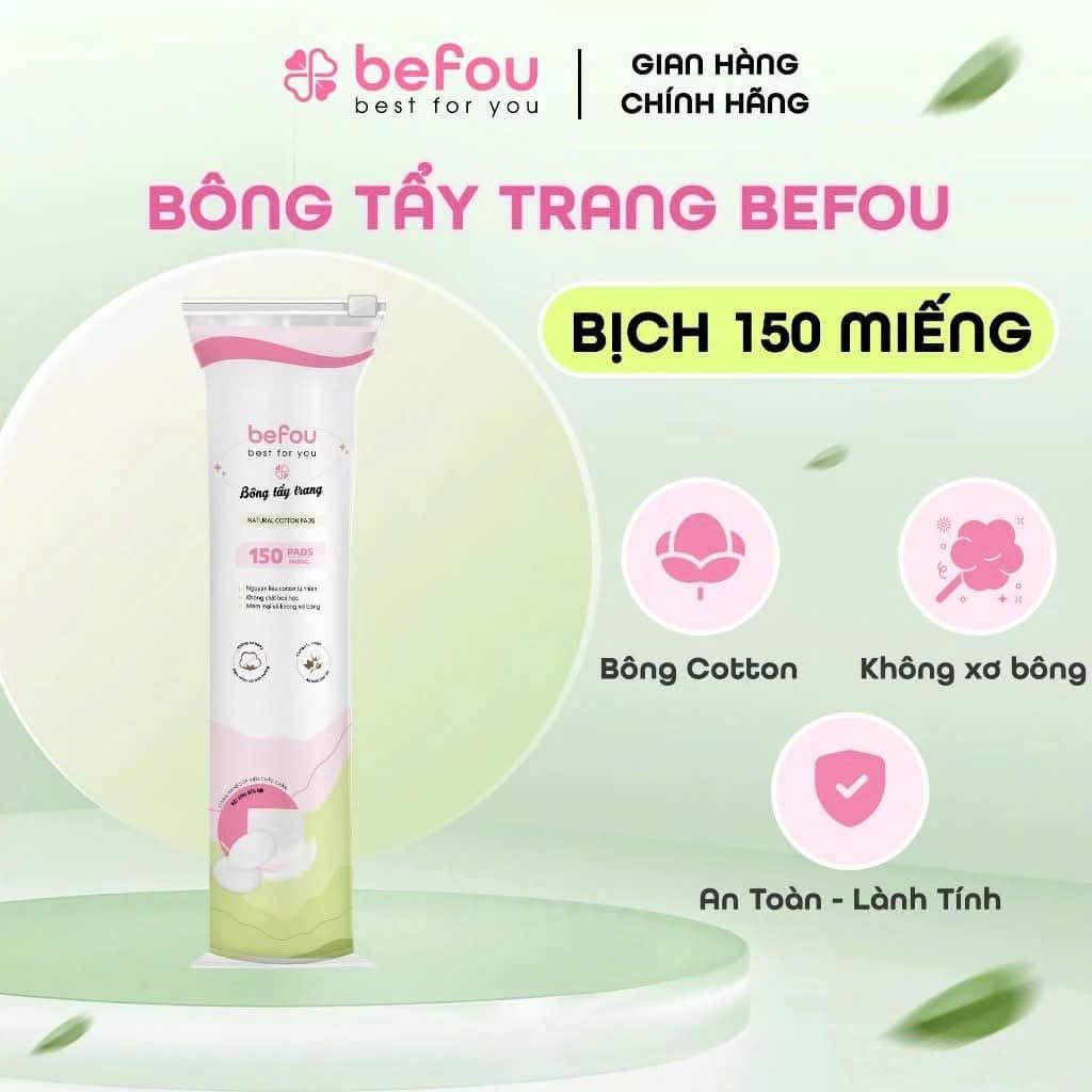 Bông Tẩy Trang Befou 100% Cotton Mềm Mại