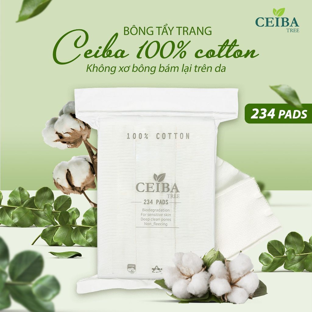 Bông Tẩy Trang Ceiba Tree 100% Cotton