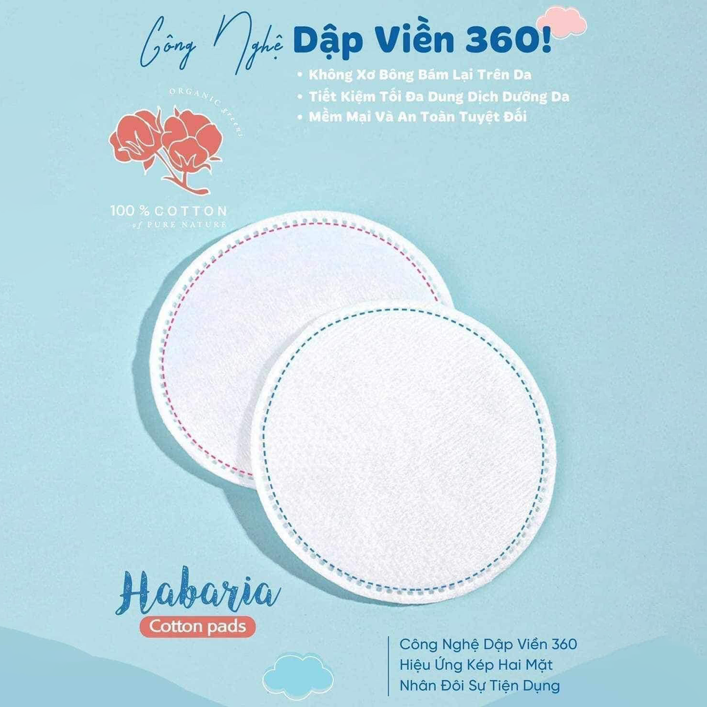 Bông Tẩy Trang Habaria Cotton Pads