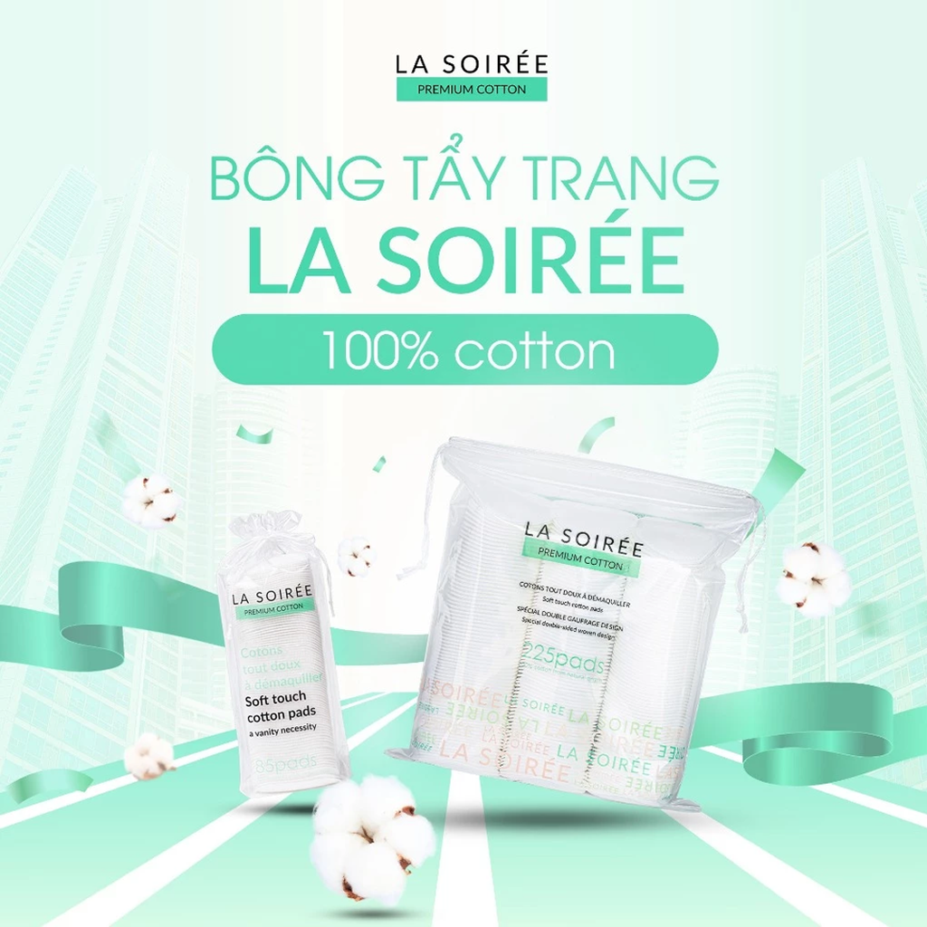 Bông Tẩy Trang La Soirée Premium Cotton