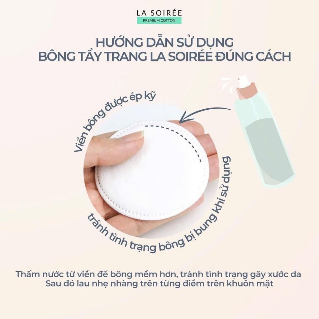Bông Tẩy Trang La Soirée Premium Cotton