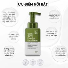 Bọt Rửa Mặt Drceutics Gentle Olive Foaming Facial Wash Làm Sạch Sâu 420g