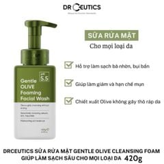 Bọt Rửa Mặt Drceutics Gentle Olive Foaming Facial Wash Làm Sạch Sâu 420g