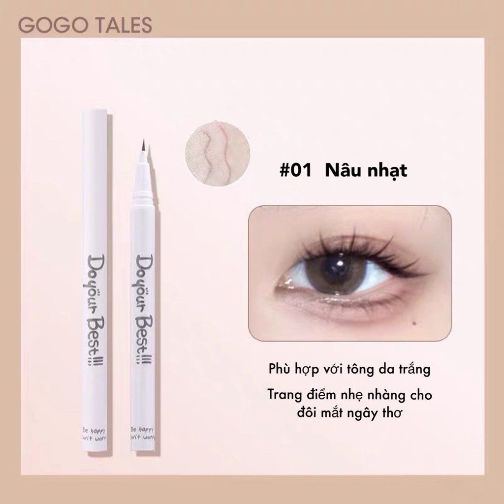 Bút Kẻ Bọng Mắt GOGO TALES Spirit Eye Three - Dimensional Lying Silkworm Eyeliner 0.55ml