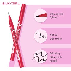(Date: 11/2025) Bút Kẻ Mắt Silkygirl X-Treme Sharp Brush Liner 0.5ml