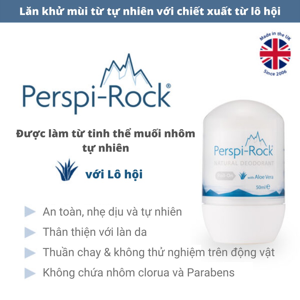Lăn Khử Mùi Perspi Deodorant Roll-On 50mlLăn Khử Mùi Perspi-Rock Natural  Roll On 50ml – annguy.beauty