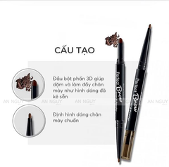 Chì Định Hình Mày 2 Đầu Silkygirl Perfect Brow Liner & Powder 0.5g