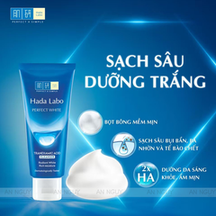 Sữa Rửa Mặt Hada Labo Perfect White Tranexamic Acid Cleanser Sạch Sâu, Dưỡng Sáng Da 80gr