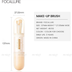 Hộp 4 Cọ Trang Điểm Focallure Makeup Brush BR01 Hai Đầu Chuyên Nghiệp