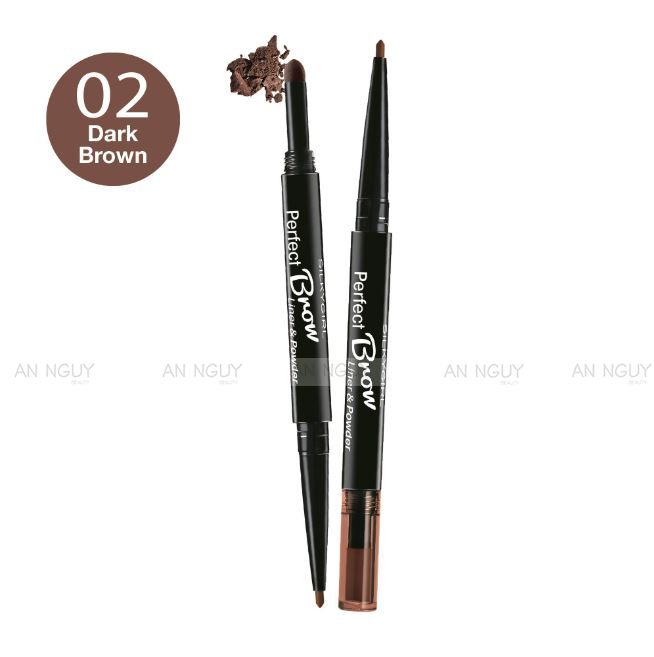 Chì Định Hình Mày 2 Đầu Silkygirl Perfect Brow Liner & Powder 0.5g