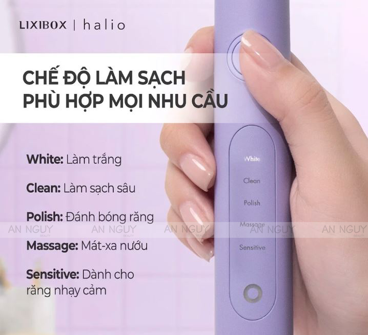 Bàn Chải Đánh Răng Điện HALIO Sonic Whitening Electric Toothbrush