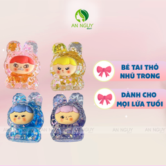 Charm Bé Tai Thỏ Nhũ Trong