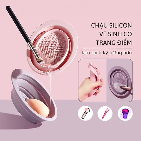 Chậu Làm Sạch Cọ Trang Điểm Jary Silicone Makeup Brush Cleansing Nhiều Màu