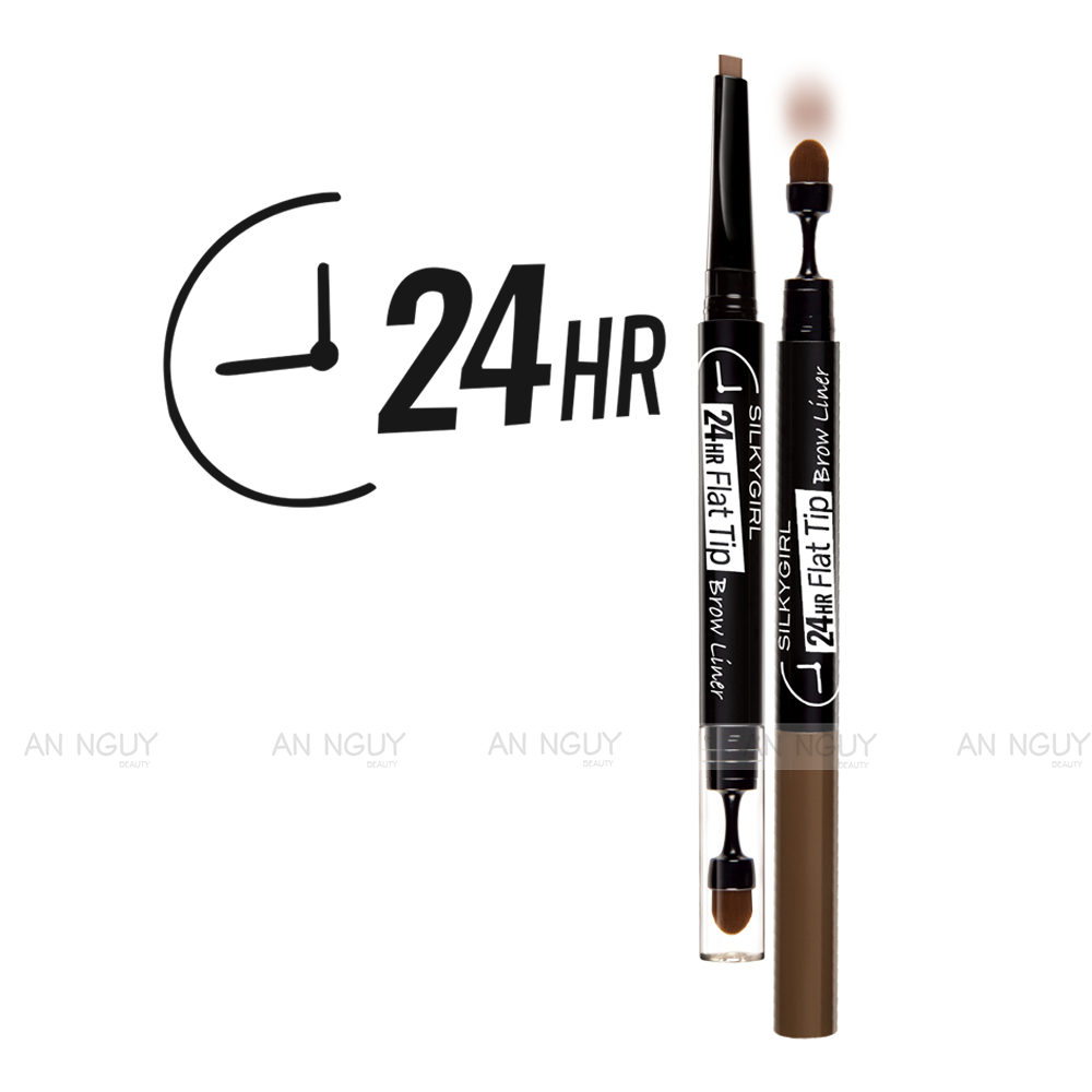 Chì Mày Hai Đầu SilkyGirl 24H Flat Tip Brow Liner Lâu Trôi 0.15gr