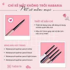 Chì Sáp Kẻ Mắt Habaria Waterproof Eyeliner Pencil 0.2g
