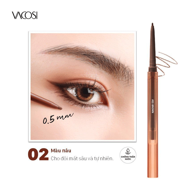 Chì Vặn Kẻ Mắt Dạng Gel Vacosi Natural Studio Styling Twist Liner 0.1g