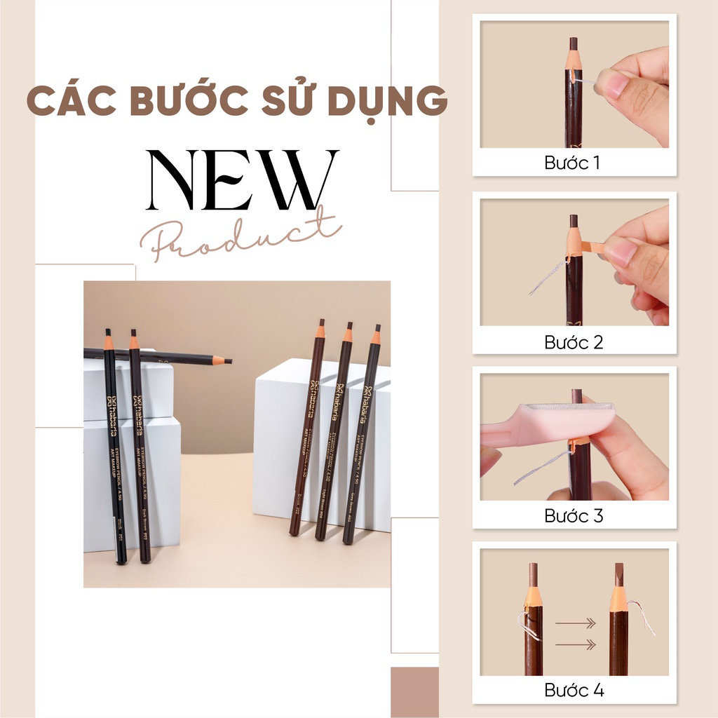 Chì Xé Kẻ Mày Habaria Eyebrow Pencil 1.5g