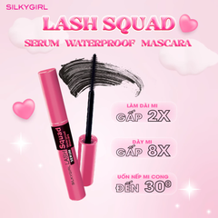 Chuốt Mi Silkygirl Lash Squad Serum Waterproof Mascara 4ml #01 Intense Black