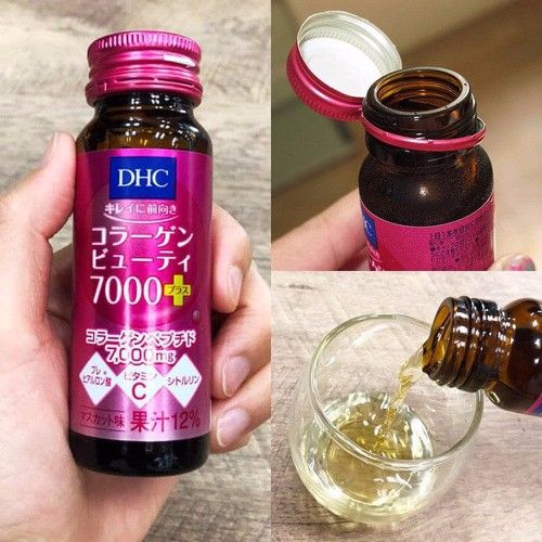 Nước Uống Bổ Sung Collagen DHC Collagen Beauty 7000+ (Hộp 10 Chai)