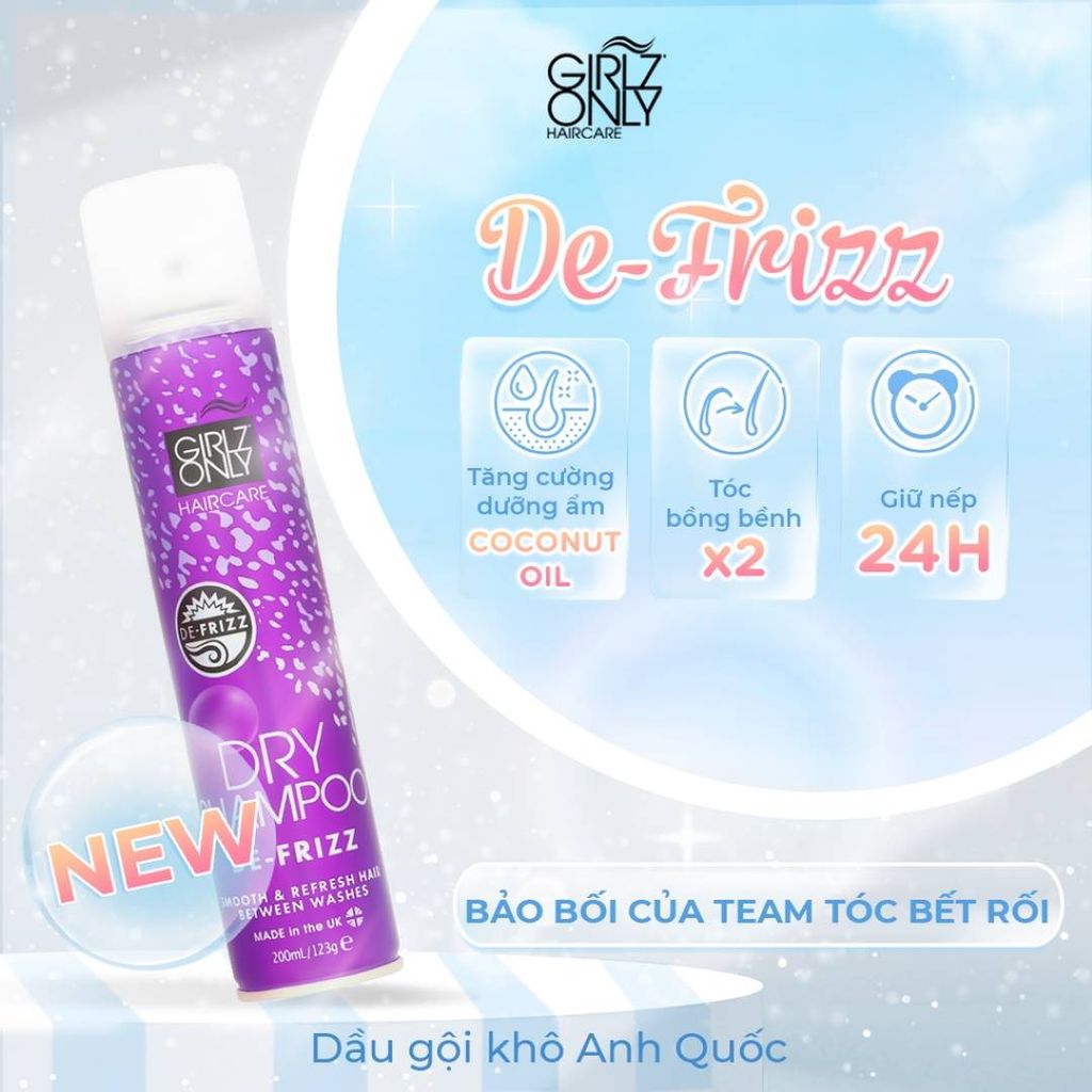 Dầu Gội Khô Girlz Only Dry Shampoo 200ml