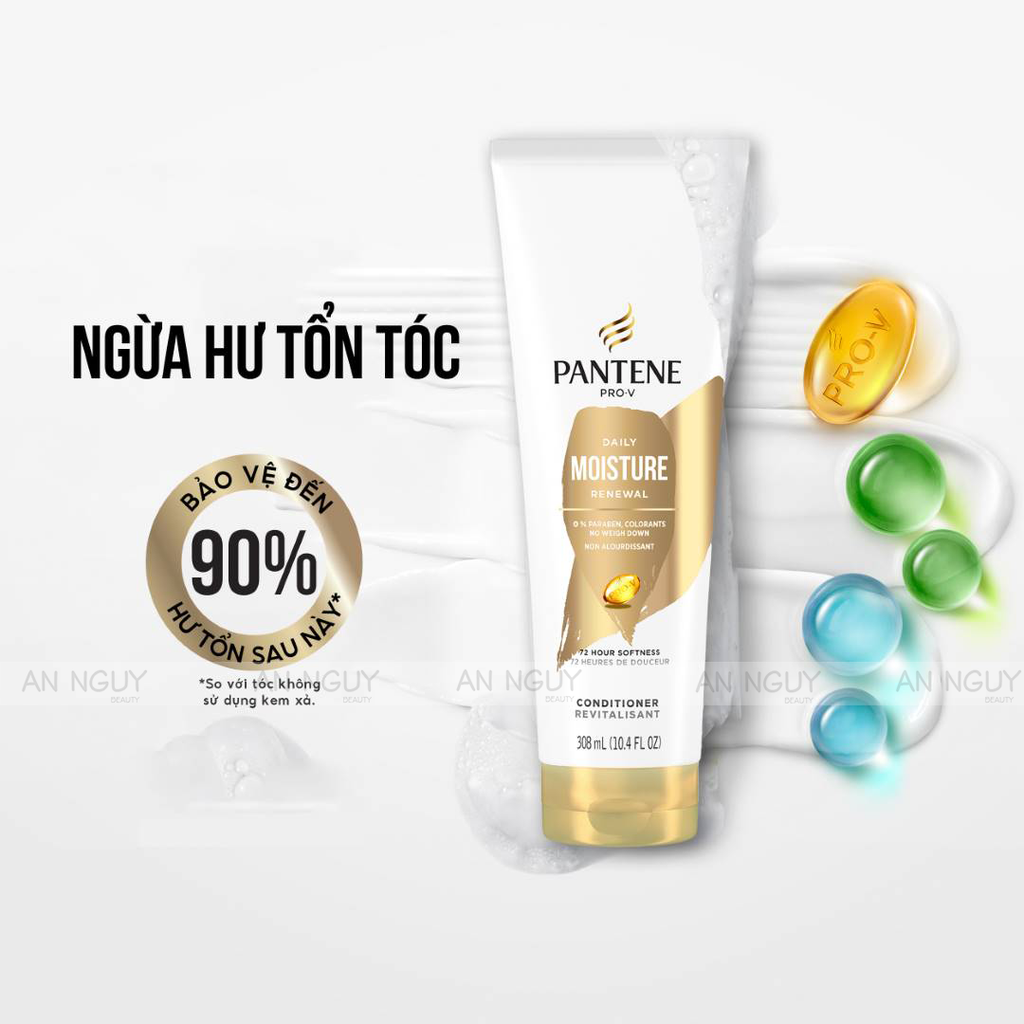 Dầu Xả Pantene PRO-V Moisture Renewal Conditioner 308ml (Hàng Mỹ Nhập Khẩu)