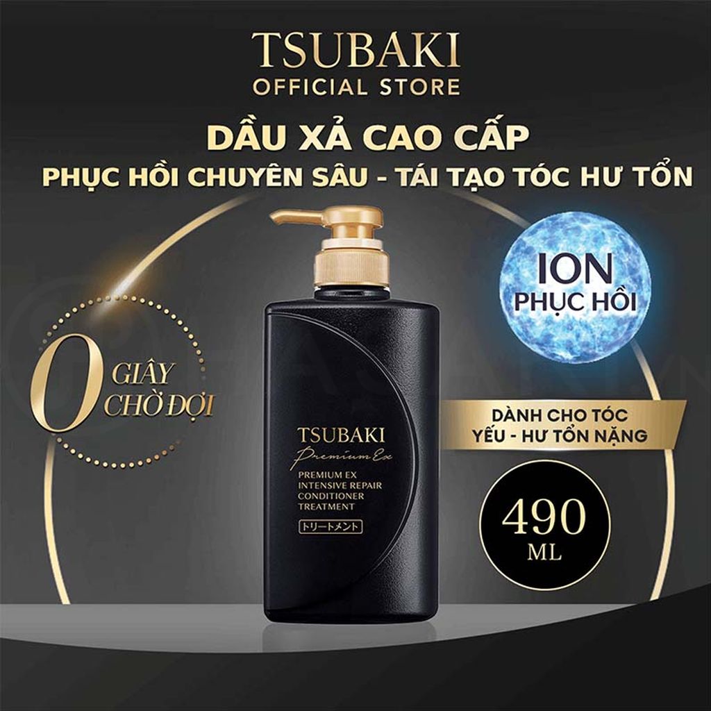 Dầu Xả Tsubaki Premium Conditioner Phục Hồi Hư Tổn 490ml